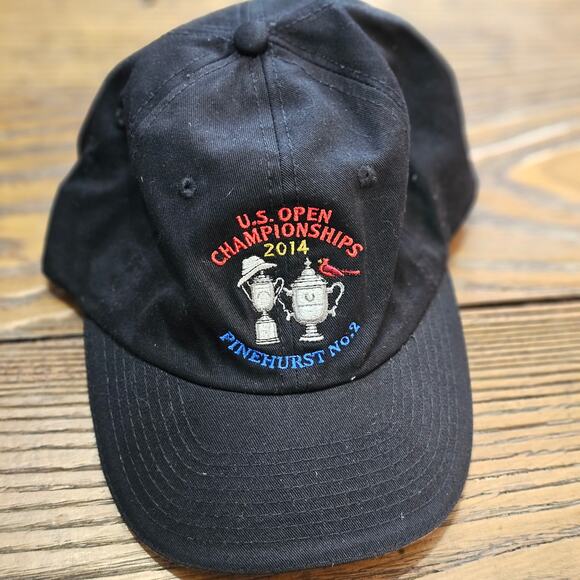 2014 US Open Championships Hat Cap Pinehurst No. 2 StrapBack USGA MEMBER Black - Picture 3 of 8